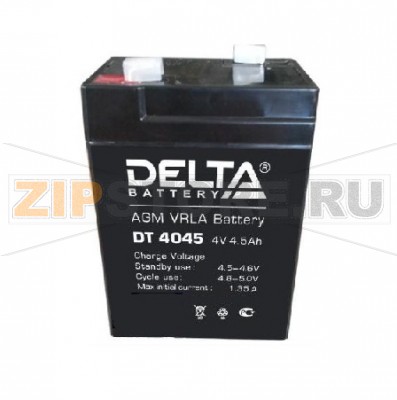 Delta DT 4045 Свинцово-кислотный аккумулятор Delta DT 4045 (характеристики):Напряжение - 4В; Емкость - 4,5Ач;Габариты: 70 мм x 47 мм x 105 мм, Вес: 0,47 кгТехнология аккумулятора: AGM VRLA Battery
