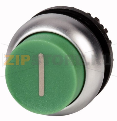 Головка кнопки выступающая без фиксации, зеленая Eaton M22-DH-G-X1 