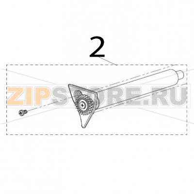 Platen roller assembly TSC TDM-30 Platen roller assembly TSC TDM-30Запчасть на деталировке под номером: 2