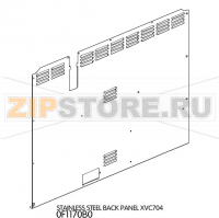 Stainless steel back panel Unox XVC 704