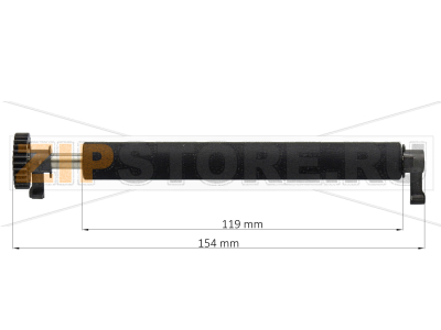 Резиновый ролик Zebra ZD420 (300dpi) Cartridge Резиновый вал Zebra ZD420 (300dpi) CartridgeЗапчасть на сборочном чертеже под номером: 17Название запчасти Zebra на английском языке: Platen Roller 300dpi
