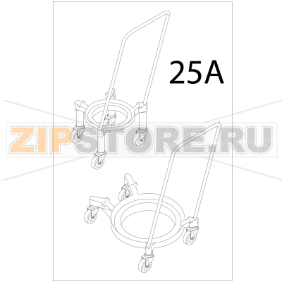 Bowl truck Bear Varimixer AR80 VL-1S Bowl truck Bear Varimixer AR80 VL-1SЗапчасть на деталировке под номером: 25A