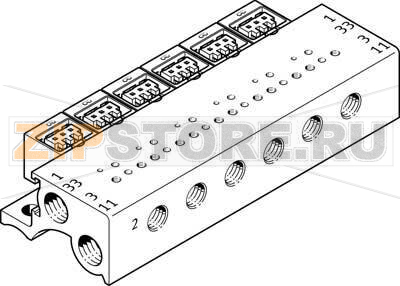 Плита для блочного монтажа Festo MHA1-PR8-3-M3-PI 