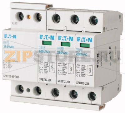 Комплект разрядников класс B+С, 3+PEN полюса Eaton SPBT12-280-3+NPE 