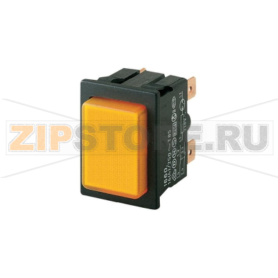 Кнопка 250 В/AC, 16 А, 2 x выкл/вкл, с фиксацией, 1 шт Marquardt 1660.0201 