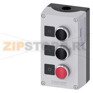 ПОСТ УПРАВЛЕНИЯ, 22MM, С КРУГЛЫМИ ВЫРЕЗАМИ, МАТЕРИАЛ КОРПУСА - МЕТАЛЛ, КРЫШКА КОРПУСА - СЕРАЯ, 3 КОМАНДНЫХ ТОЧКИ, МЕТАЛЛ, C=КНОПКА ЧЁРНАЯ, МАРКИРОВКА:II, 1НО, ВИНТОВЫЕ КЛЕММЫ, B=PUSHBUTTON BLACK, МАРКИРОВКА I, 1NO, ВИНТОВЫЕ КЛЕММЫ, A=КНОПКА КРАСНАЯ, LABEL 