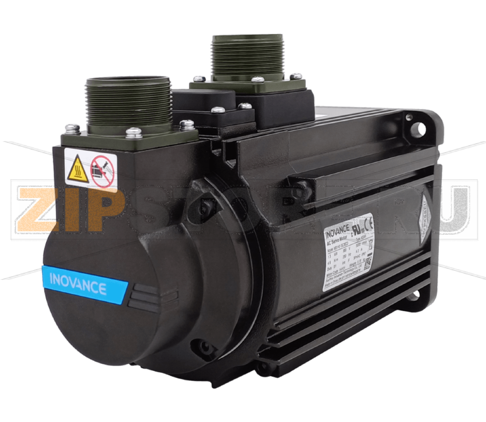 Серводвигатель с тормозом 380 В, 3000 об/мин, 4.9 Н·м, 1.5 кВт, фланец: 100 мм, IP67 Inovance MS1H2-15C30CD-A334R-INT 