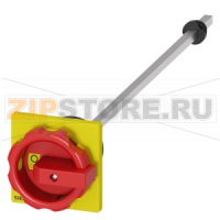 Дверной поворотный механизм, красный/желтый 66x66mm, центр. отверст. 22,5mm, фронт.уст. с валом 300mm для 3LD3 Siemens 3LD9344-3CA
