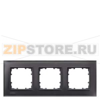 DELTA MIRO РАМКА 3-МЕСТН. СТЕКЛО ЧЕРНОЕ Siemens 5TG1203-2