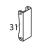 Damper link L Toshiba TEC B-SX4T-GS20-QM-R