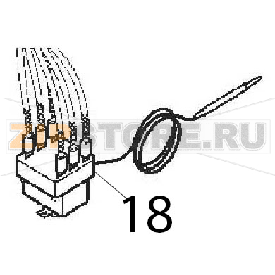 Safety thermostat Angelo Po 0G1CP1E Safety thermostat Angelo Po 0G1CP1EЗапчасть на деталировке под номером: 18