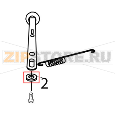 Washer spring KitchenAid 5K45SSEWH Washer spring KitchenAid 5K45SSEWHЗапчасть на деталировке под номером: 2