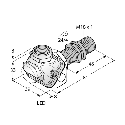Датчик индуктивный Turck BI8U-EM18WDTC-AP6X 