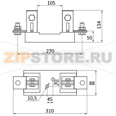 Держатель предохранителя 1250 А, 1 полюс Sinvel SVF-FH4-1 