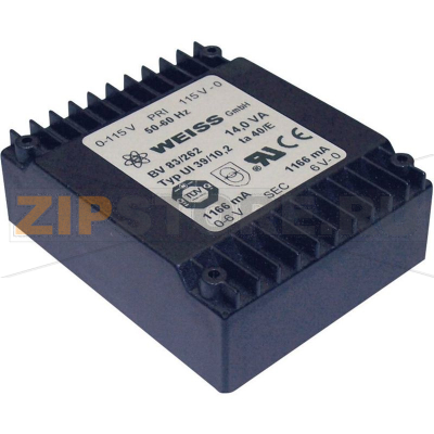 Трансформатор PCB 1x230 В, 2x6 В/AC, 14 ВА, 1167 мА Weiss Elektrotechnik 83/262 