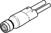 Кабель двойной 5 м Festo NEDU-L1R2-V9-M12G8-E-LE5-5R1-LE3-5R2