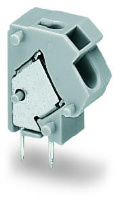 Stackable PCB terminal block; 2.5 mm; Pin spacing 7.5/7.62 mm; 1-pole; PUSH WIRE®; 2,50 mm; dark gray Wago 254-852