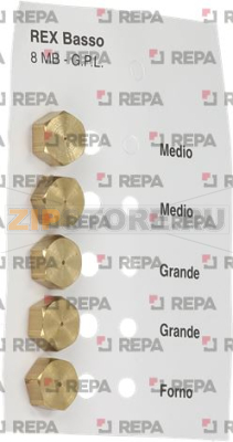 LPG INJECTORS 8MB REX BASSO KIT 5 PCS 