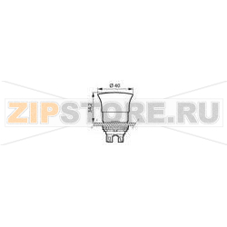 Кнопка, черная, красная, 1 шт Baco L22DD01 