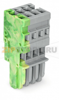 1-проводниковая розетка; 4 mm; 4-пол.; 4,00 mm; желто-зеленые,серые Wago 769-104/000-037