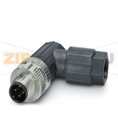Разъем Phoenix Contact SACC-M12MR-4PL M Разъем Phoenix Contact SACC-M12MR-4PL M4 полюса, неэкранированный, кабельный отвод головки: угловой M12, тип подключения: пружинный зажим Push-Lock, материал резьбового соединения: цинк. литья под давлением с никелевым покрытием, наружный диаметр: 4 мм...8 мм