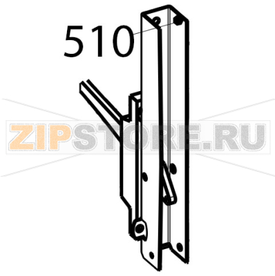 Left hinge Tecnoinox PF105GG7 Left hinge Tecnoinox PF105GG7Запчасть на деталировке под номером: 510