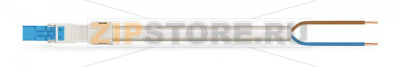pre-assembled connecting cable; Eca; Plug/open-ended; 2-pole; Cod. I; H05Z1Z1-F 2 x 1,50 mm; 6 m; 1,50 mm; blue Wago 891-8982/216-602 Protected against mismating and maintenance-freeLow profile with 4.4 mm pole spacing...