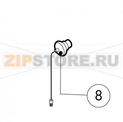 Cover for female connector Lainox MVE051P             Cover for female connector Lainox MVE051PЗапчасть на сборочном чертеже под номером: 8Название запчасти на итальянском языке языке: Cover for female connector Lainox MVE051P
