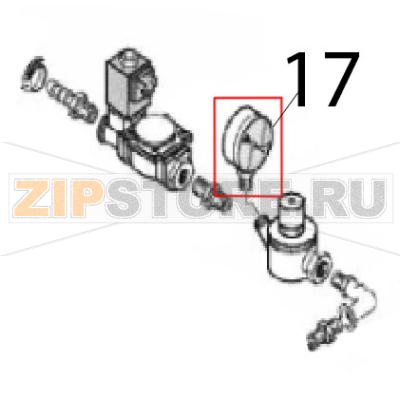 Pressure gange 0-4 bar, Ø: 50-1 Angelo Po C165D Pressure gange 0-4 bar, Ø: 50-1 Angelo Po C165DЗапчасть на деталировке под номером: 17