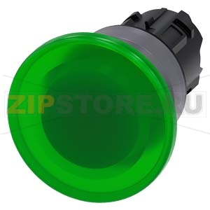 АКТУАТОР ГРИБОВИДНОЙ КНОПКИ С ВОЗМОЖНОСТЬЮ ПОДСВЕТКИ, 22MM, КРУГЛ., ПЛАСТИК С МЕТАЛЛИЧЕСКИМ ФРОНТАЛЬНЫМ КОЛЬЦОМ, КНОПКА ЗЕЛЁНАЯ, 40MM, БЕЗ ФИКСАЦИИ, С ГРАВИРОВКОЙ ЛАЗЕРОМ, ВЕРХНИЙ РЕГИСТР Siemens 3SU1031-1BD40-0AA0-Z&amp;nbsp;Y11 