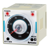 Таймер аналоговый с круговой шкалой, многофункциональный, компактный, 11-контактный разъем Autonics AT11EN