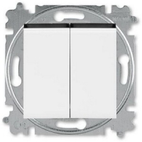 Переключатель и кнопка с перекидным контактом, белый ABB 2CHH595345A6062