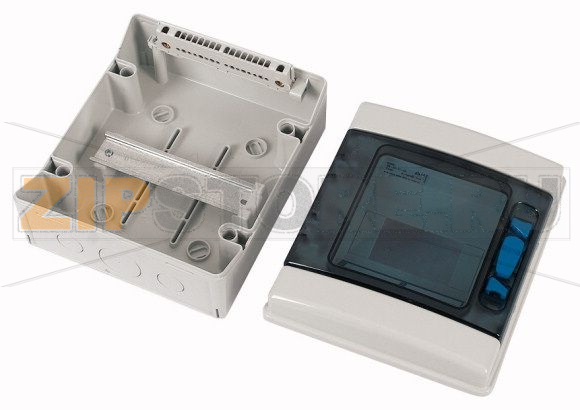 Шкаф навесной IP65, 1 ряд 6 модулей УФ-стойкий поликарбонат, N/PE клеммы Eaton IKA-1/6-ST-UV 