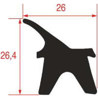 GUARNIZIONE PORTA FORNO 555x395 mm