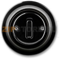 Переключатель перекрёстный, одноклавишный, чёрный фарфор ABB 2CHK590734C4301