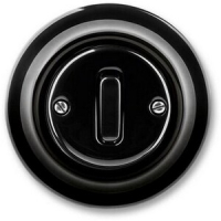 Переключатель перекрёстный, одноклавишный, чёрный фарфор ABB 2CHK590734C4301
