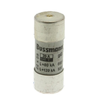 Предохранитель, 20 A, AC 690 В, 80 кА, 22x58 мм, gL/gG, IEC Eaton CYL GG 22, 2X58 20A/STR 690V