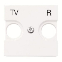 Накладка для TV-R розетки, двухмодульная, альпийский белый ABB 2CLA225080N1101