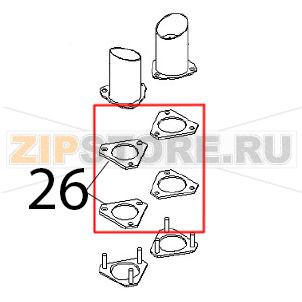 Guarnizione flange uscita Angelo Po FX101G2 Guarnizione flange uscita Angelo Po FX101G2Запчасть на деталировке под номером: 26