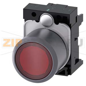 АКТУАТОР КНОПКИ С ВЫСОКИМ ФРОНТАЛЬНЫМ КОЛЬЦОМ (12MM), 22MM, КРУГЛ., ПЛАСТИК С МЕТАЛЛИЧЕСКИМ ФРОНТАЛЬНЫМ КОЛЬЦОМ, КНОПКА ПЛОСКАЯ КРАСНАЯ С ВОЗМОЖНОСТЬЮ ПОДСВЕТКИ, БЕЗ ФИКСАЦИИ, С ДЕРЖАТЕЛЕМ, С ГРАВИРОВКОЙ ЛАЗЕРОМ, ВЕРХНИЙ РЕГИСТР Siemens 3SU1231-0EB20-0AA0 