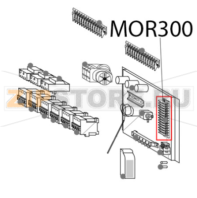 Branch terminal board Gierre FEV 166M Branch terminal board Gierre FEV 166MЗапчасть на деталировке под номером: MOR300
