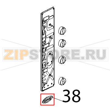 Etichetta unox ellisse 78x33, argento con bordo Unox XV 203G Etichetta unox ellisse 78x33, argento con bordo Unox XV 203GЗапчасть на деталировке под номером: 38