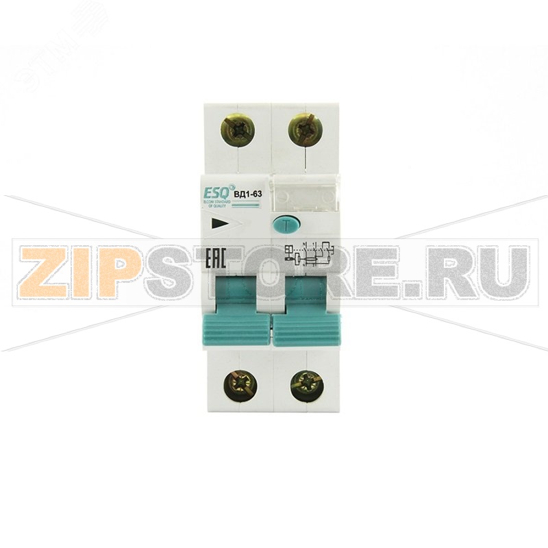 Устройство защитного отключения 63 А, 300 мА, 6 кА ESQ 14.03.05.000011 