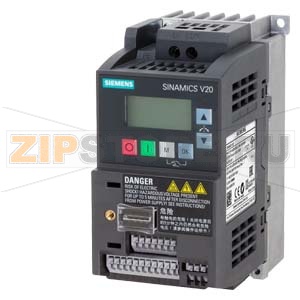 SINAMICS V20 200-240 В 1ФЕ -10 / + 10 Номинальня мощность 0,55 кВт с150% перегрузка в течение 60 с, без фильтра. I / интерфейс: 4 DI, 2 DQ, 2 AI, 1 AO Коммуникации: USS / Modbus RTU со встроенной BOP. СТЕПЕНЬ ЗАЩИТЫ IP20 / UL открыт Размер: Типоразмер AA 