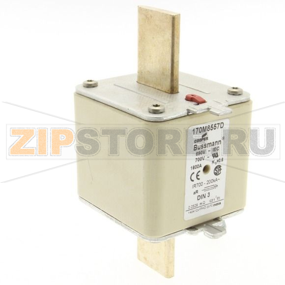 Предохранитель, 1500 A, AC 690 В, 200 кА, DIN 3, aR, DIN, IEC Eaton FUSE 1500A 690V aR DIN 3 HSDNH 