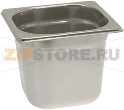 СЛИВНОЙ ЛОТОК ИЗ НЕРЖ. СТАЛИ GN 1/6 176X162XH150 ММ 