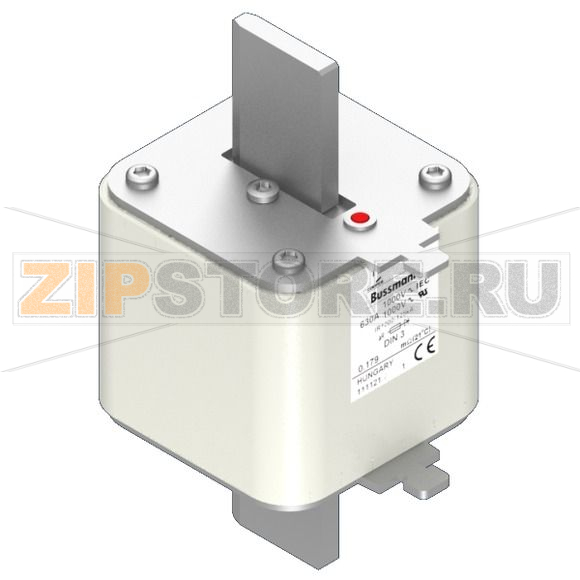 Предохранитель, 630 A, AC 1000 В, DIN 3, 90x75x150 мм, aR, DIN, IEC Eaton FUSE 630A 1000V DIN 3 