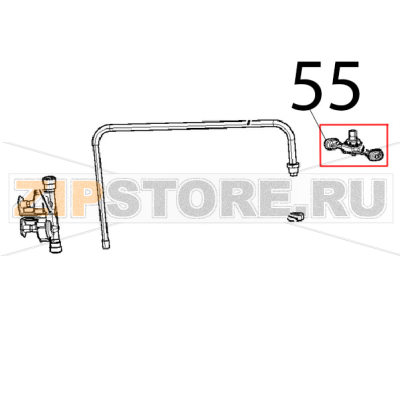 Washig system rotor Unox XVC 205E Washig system rotor Unox XVC 205EЗапчасть на деталировке под номером: 55