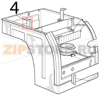 Metal bracket left Scotsman AC 56 Metal bracket left Scotsman AC 56Запчасть на деталировке под номером: 4