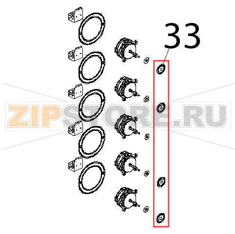 Уплотнитель вала двигателя Unox XVC 1005P Уплотнитель вала двигателя Unox XVC 1005PЗапчасть на деталировке под номером: 33